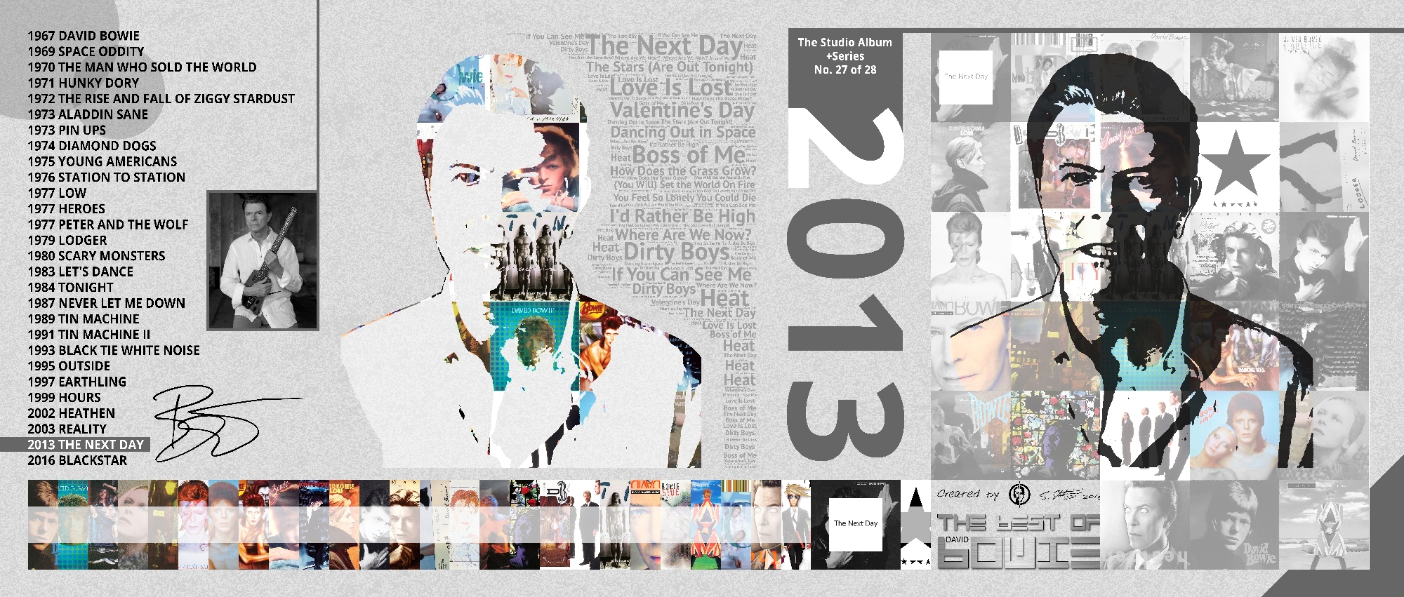 David Bowie Art Creation by Steve Stachini - 2013 The Next Day 162cm x 69cm