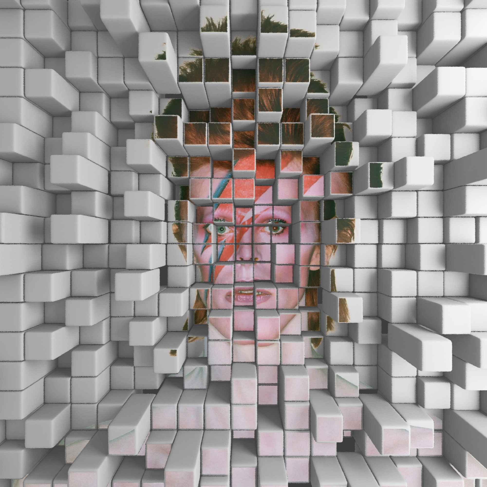 David Bowie Art Creation by Steve Stachini - Hideaway 70cm x 70cm